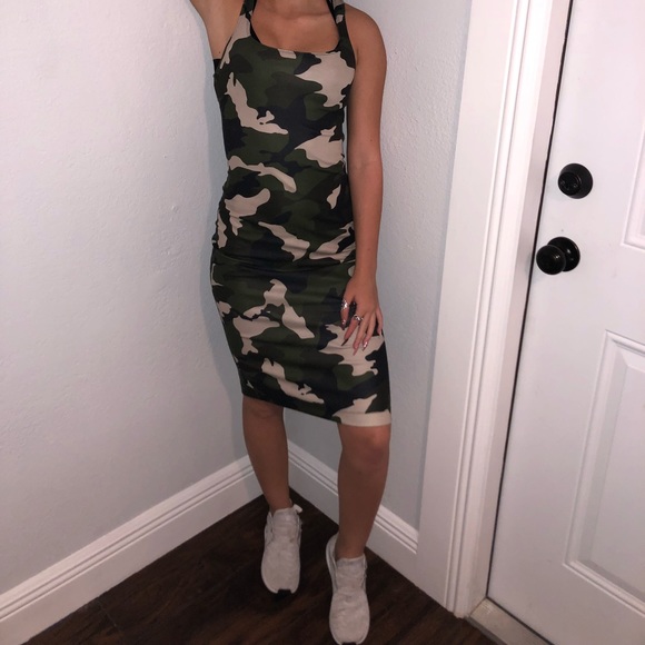zara camo dress